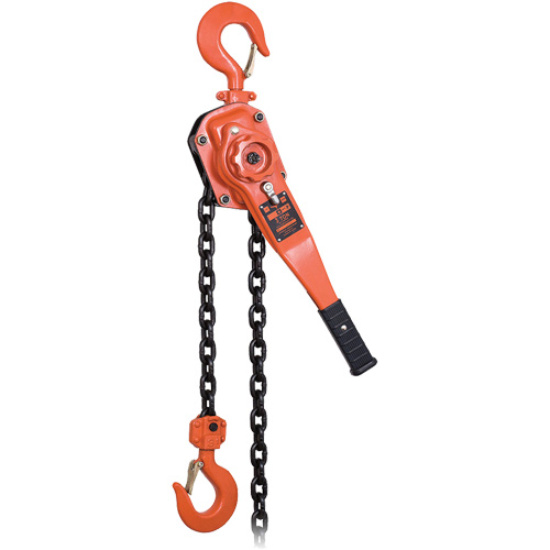 KLP Series Heavy-Duty Lever Chain Hoist, 5' Lift, 6000 lbs. (3 tons) Capacity Trail Hammer and Bolt