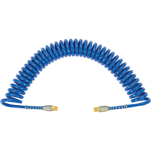 APUB-1425 Tuyau d'air en serpentin avec raccords pivotants et ressort de protection, Air, 1/4" DI x 25' lo, Polyur&eacute;thane Trail Hammer and Bolt