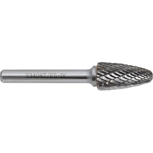 F5-DC Jet-Kut&reg; GP Carbide Burr, 1/2" Dia., 1" Depth of Cut Trail Hammer and Bolt