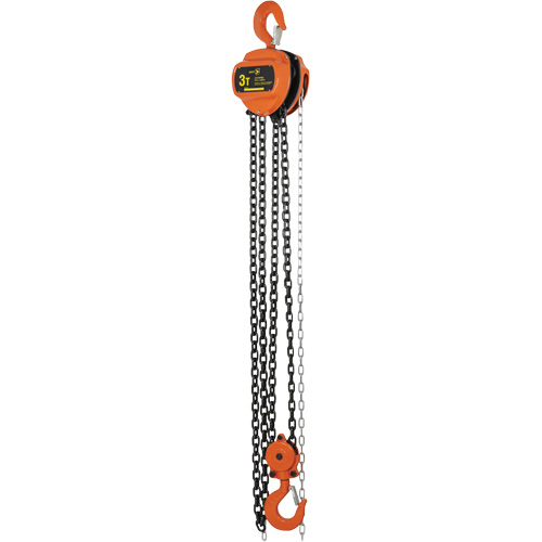 Palans &agrave; chaîne s&eacute;rie VHC, Lev&eacute;e 10', Cabacit&eacute; 6600 lb (3 tonnes), Chaîne en Acier alli&eacute; Trail Hammer and Bolt