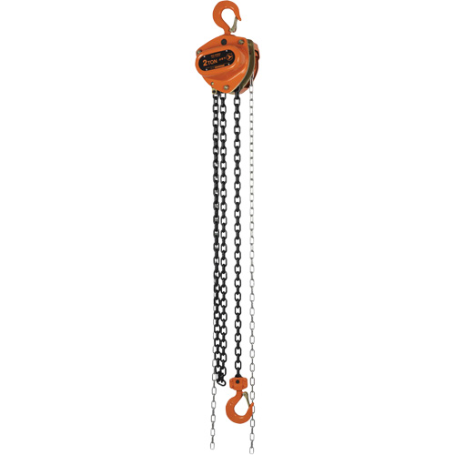 Palans &agrave; chaîne de s&eacute;rie KCH, Lev&eacute;e 10', Cabacit&eacute; 4400 lb (2 tonnes), Chaîne en Acier alli&eacute; Trail Hammer and Bolt