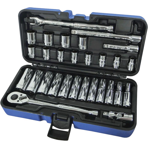 Jeux Rochets & douilles &agrave; 12 pans combin&eacute;s, 30 Mcx, Prise de 3/8", Profond Trail Hammer and Bolt