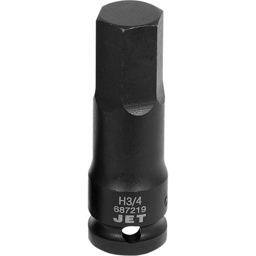 Impact Socket Bits, Hex, 3/4" x 1/2" Drive Trail Hammer and Bolt
