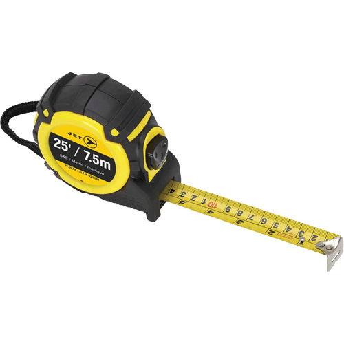 JLTM-425SM Ruban &agrave; mesurer, 1" x 25', Marques de goujon M&eacute;trique & imp&eacute;rial Trail Hammer and Bolt