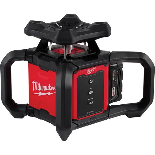 Ensemble de niveau laser rotatif ext&eacute;rieur rouge M18 avec r&eacute;cepteur, 2000' (609,6 m) Trail Hammer and Bolt