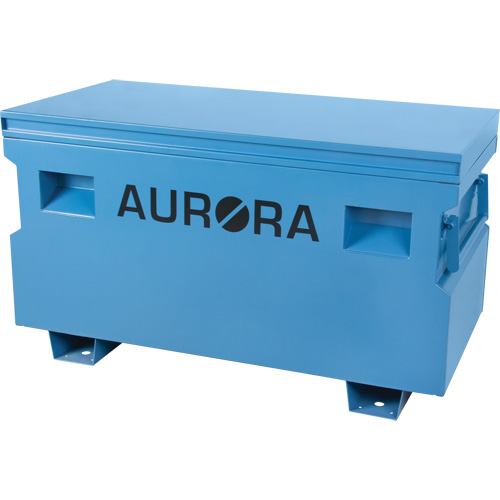 Jobsite Tool Box, 48" x 24" x 27-3/5", Steel, Blue Trail Hammer and Bolt