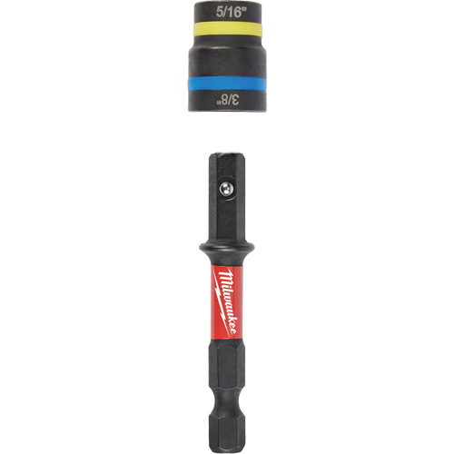 Shockwave Impact Duty Quik-Clear 2-in-1 Nut Driver, 5/16"/3/8" Drive, 2-1/2" L, Magnetic Trail Hammer and Bolt