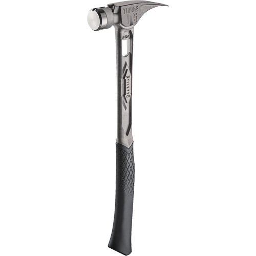 Marteau de charpente en titane lisse TIBONE, 15 oz, Prise en Acier plein, 17-17/50" lo Trail Hammer and Bolt