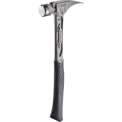 Marteau de charpente en titane lisse TIBONE, 14 oz, Prise en Acier plein, 15-1/4" lo Trail Hammer and Bolt