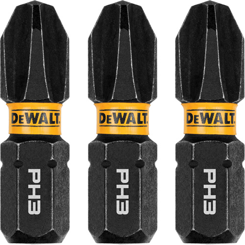 3-Piece FLEXTORQ&reg; Impact Screwdriving Bits, Phillips, #3, 1/4" Drive Trail Hammer and Bolt