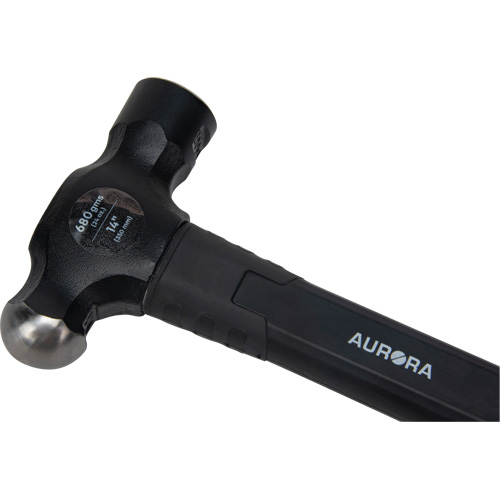 Ball Pein Hammer, 24 oz. Head Weight, Plain Face, Fibreglass Handle Trail Hammer and Bolt