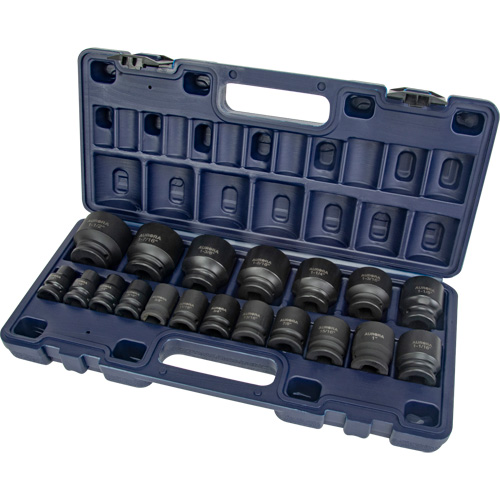 Jeu de douilles SAE, 19 Mcx, Chocs, Prise de 1/2" Trail Hammer and Bolt