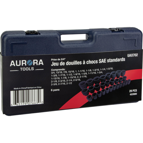 Jeu de douilles SAE, 29 Mcx, Chocs, Prise de 3/4" Trail Hammer and Bolt