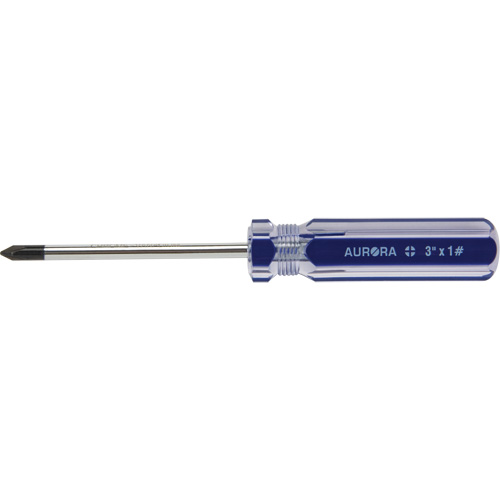 Blue Transparent Striped Philips Screwdriver, #1, Plastic Handle Trail Hammer and Bolt