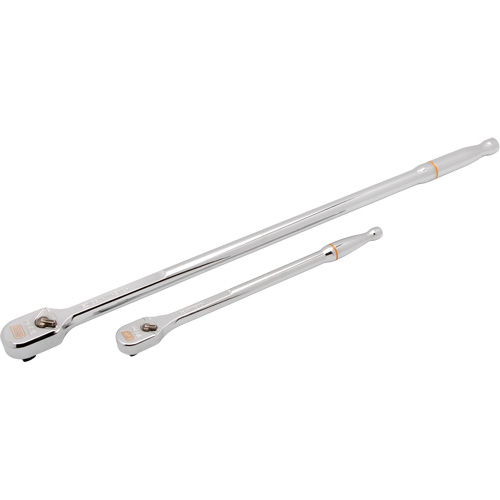 Ensemble de rochet &agrave; t&ecirc;te en goutte enti&egrave;rement polie et manche flexible extra long avec prises  1/4" & 3/8" 120XP Trail Hammer and Bolt