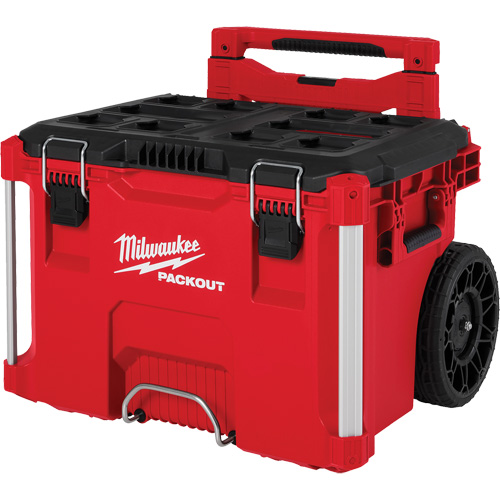 Boîte &agrave; outils sur roues PACKOUT, 18" x 22" x 19-1/2", Noir/Rouge Trail Hammer and Bolt