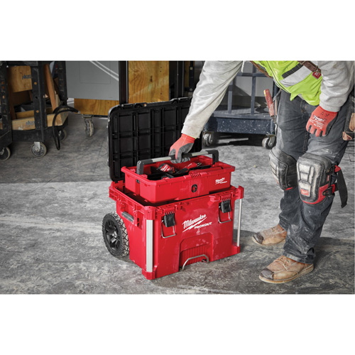 Boîte &agrave; outils sur roues PACKOUT, 18" x 22" x 19-1/2", Noir/Rouge Trail Hammer and Bolt