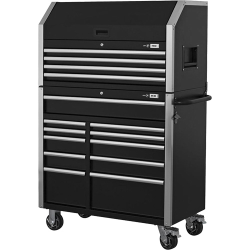 HDCC-4115 HD Series Toolbox Combo, 21-1/2" D x 44-1/5" W x 63-3/10" H, Black Trail Hammer and Bolt