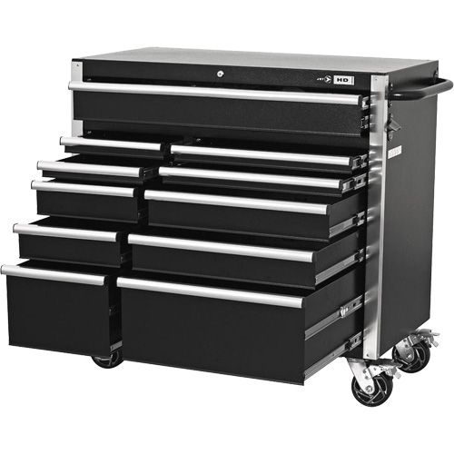 HDCC-4115 HD Series Toolbox Combo, 21-1/2" D x 44-1/5" W x 63-3/10" H, Black Trail Hammer and Bolt