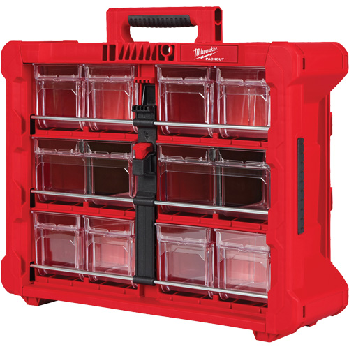 Organisateur PACKOUT &agrave; bac inclinable, 15-1/5" x 19-7/10" x 6-7/10", Noir/Rouge Trail Hammer and Bolt
