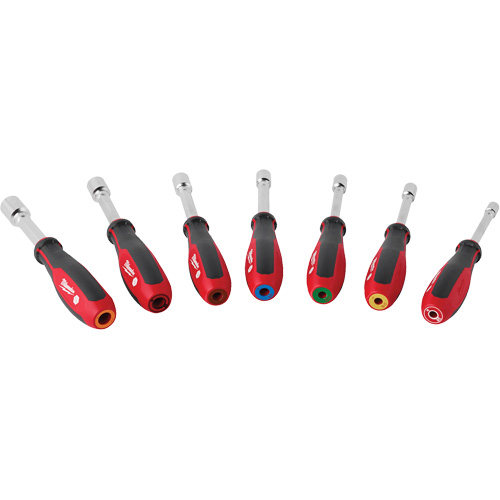 HollowCore Nut Driver Set, 7 Pcs., Magnetic, Imperial Trail Hammer and Bolt