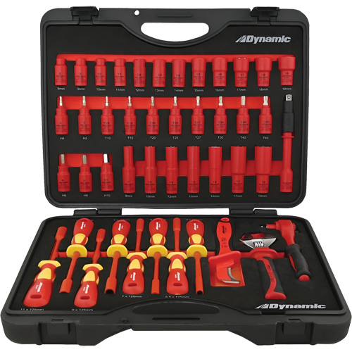 Insulated Socket & Tool Set, 44 Pcs Trail Hammer and Bolt