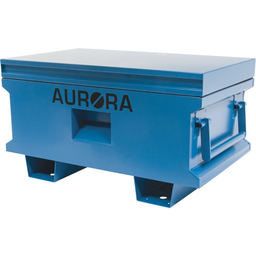 Coffre &agrave; outils de chantier, 33" x 20-3/10" x 18-3/10", Acier, Bleu Trail Hammer and Bolt
