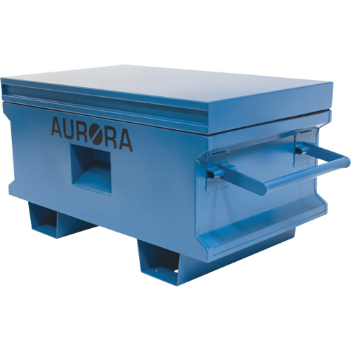 Coffre &agrave; outils de chantier, 33" x 20-3/10" x 18-3/10", Acier, Bleu Trail Hammer and Bolt