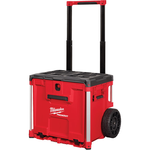 Coffre &agrave; outils roulant avec tiroir PACKOUT, 19" x 24" x 20", Noir/Rouge Trail Hammer and Bolt