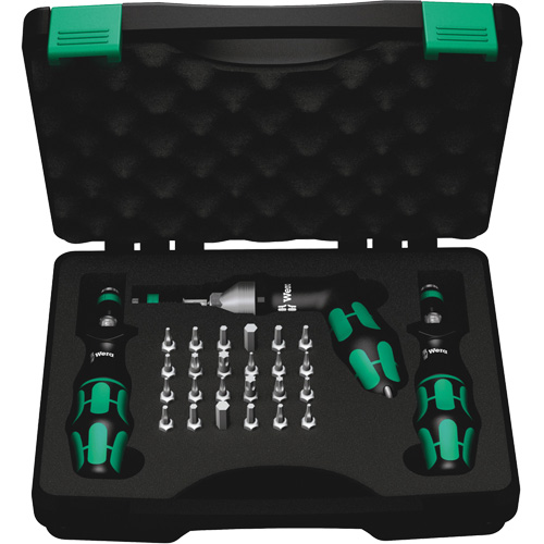 7440/41/42 Kraftform Torque Screwdriver Set, 0.3 - 6.0 Nm Torque Range, 6" Length Trail Hammer and Bolt