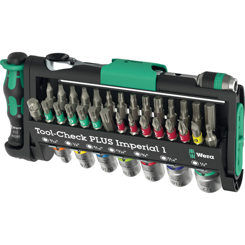 Ensemble d'outils en mesures imp&eacute;riales 1 Tool-Check PLUS, 39 Mcx, Prise de 1/4" Trail Hammer and Bolt