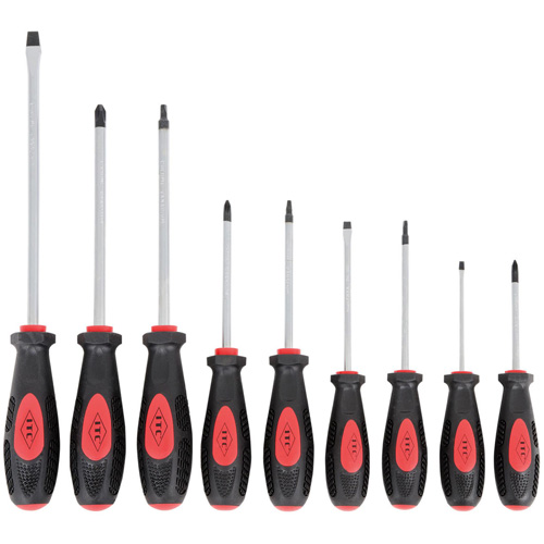 Jeu de tournevis ergonomiques IESD-9S, 9 mcx, Magn&eacute;tique Trail Hammer and Bolt