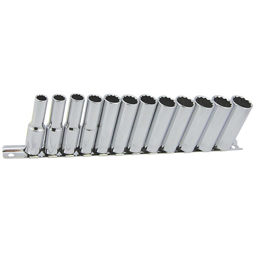 Jeu de douilles m&eacute;triques &agrave; 12 pans SS3812DM-12, 12 Mcx, Prise de 3/8", Profond Trail Hammer and Bolt