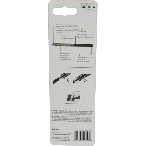 Couteau d'usage g&eacute;n&eacute;ral de 9 mm , Acier inoxydable, Prise en Plastique Trail Hammer and Bolt