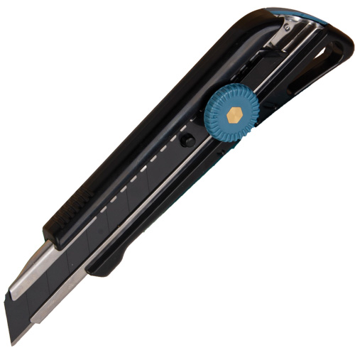 Couteau professionnel de 18 mm avec verrouillage &agrave; cliquet, Acier inoxydable, Robuste, Prise en Plastique Trail Hammer and Bolt