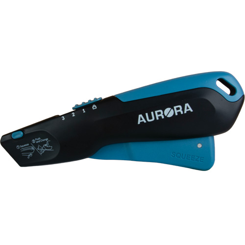 Couteau de s&eacute;curit&eacute; r&eacute;tractable , Acier inoxydable, Robuste, Prise en Plastique/Aluminium Trail Hammer and Bolt