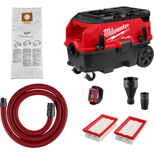 M18 FUEL 9 Gallon Dual Battery Dust Extractor with PACKOUT Compatibility and VACLINK Kit, 27-3/4" x 19" Trail Hammer and Bolt