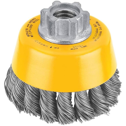 Brosse boisseau en fil de carbone torsad&eacute; &agrave; haute performance, 3" dia. x 5/8"-11 arbre Trail Hammer and Bolt