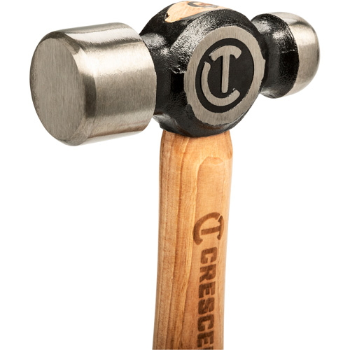 Ball Pein Hammer, 32 oz. Head Weight, Polished Face, Wood Handle Trail Hammer and Bolt