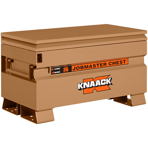 Model 36 Jobsite Chest with Padlock, 36" x 19" x 21-1/2", Steel, Tan Trail Hammer and Bolt