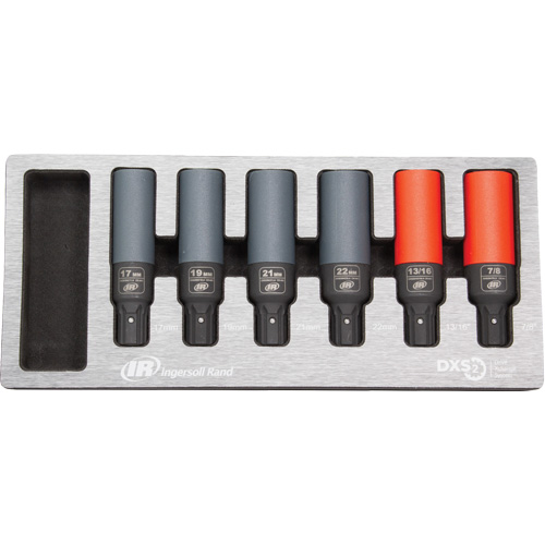 Jeu de douilles &agrave; chocs pour &eacute;crous &agrave; roues SAE/m&eacute;triques, 6 Mcx, Chocs Trail Hammer and Bolt