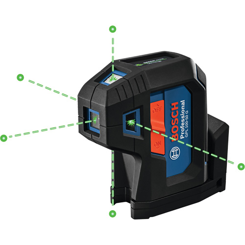 Laser dalignement autonivelant &agrave; faisceau vert &agrave; cinq points Trail Hammer and Bolt