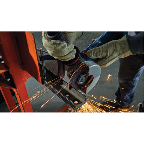 Ergonomic Angle Grinder, 4-1/2", 120 V, 10 A, 11000 RPM Trail Hammer and Bolt
