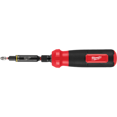 8-IN-1 Multi-Bit & Nut Driver with SHOCKWAVE Impact Duty Bits & Nut Drivers, 8-1/3" L, Cushion Grip Handle Trail Hammer and Bolt