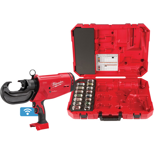 M18 FORCE LOGIC 750 MCM Crimper with #6 - 750 MCM Cu Dies Trail Hammer and Bolt
