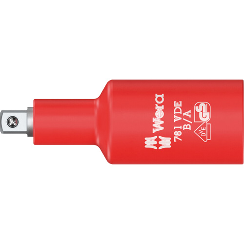 Adaptateur isol&eacute; VDE B/A, Prise 3/8", Douille 1/4", 2,59" lo, Sph&eacute;rique Trail Hammer and Bolt