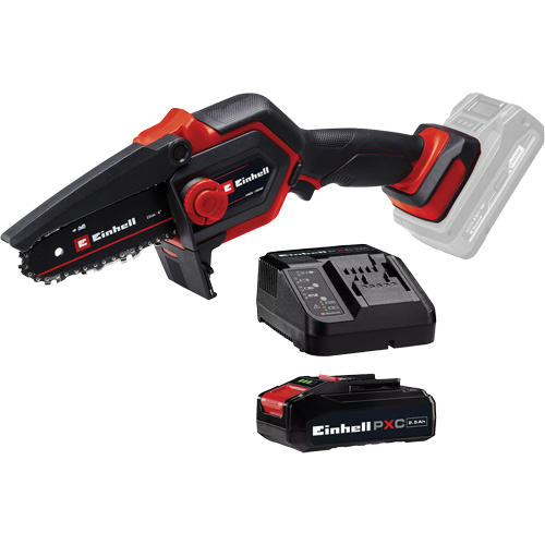 Scie &agrave; chaîne d'&eacute;lagage compacte sans fil avec batterie 2,5 Ah et ensemble de d&eacute;part de chargeur, 6", &agrave; pile, 18 V Trail Hammer and Bolt