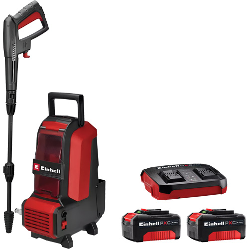 Cordless High Pressure Cleaner with 4Ah PXC Battery & Charger Starter Kit, Battery Powered, 1522 PSI, 1.23 GPM Trail Hammer and Bolt