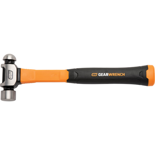 Marteau &agrave; panne ronde, Poids de la t&ecirc;te 16 oz, Face Ordinaire/Poli, Prise Fibre de verre Trail Hammer and Bolt