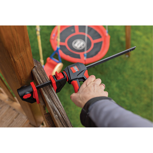Ensemble de serre-joints &agrave; g&acirc;chette pour barres &agrave; une main avec poign&eacute;e rotative &agrave; 360°, 12" (304,8 mm) Trail Hammer and Bolt